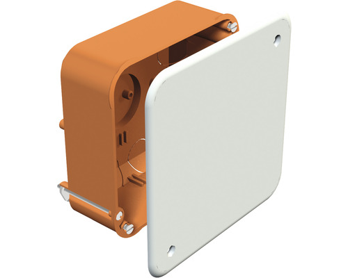 OBO 2003449 Boîte de jonction pour parois creuses avec couvercle orange HV 100 KD Boîtier apparent avec couvercle pour installations électriques