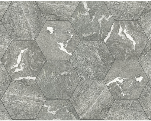 Carreaux muraux hexagonaux aspect pierre