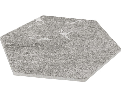 Carreau de sol hexagonal avec aspect pierre