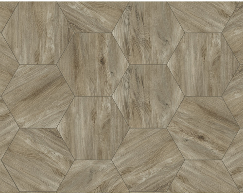 Carreaux de sol hexagonaux imitation bois