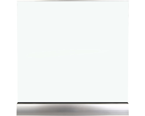 Garde-corps Pertura Pontos garde-corps en verre argent/blanc pour montage au sol l: 2m Paroi de douche en verre clair avec profilé argenté