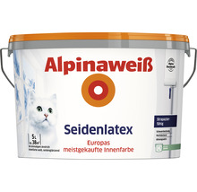 Peinture latex Alpina latex satiné blanc 5 l
