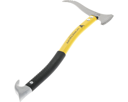 Ochsenkopf Sappie mit gebogenem Stiel und Handschutz