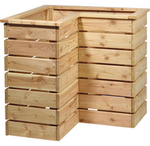 Jardinière surélevée en bois en forme d''angle