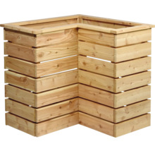 Jardinière d''angle surélevée en bois pour le jardin ou la terrasse
