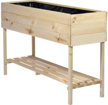 Jardinière surélevée en bois avec espace de rangement