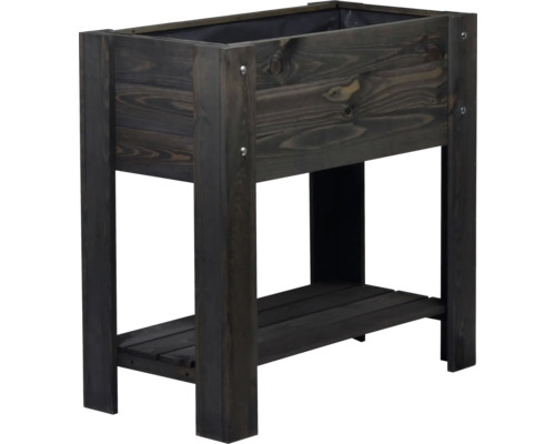 Jardinière surélevée en bois avec étagère