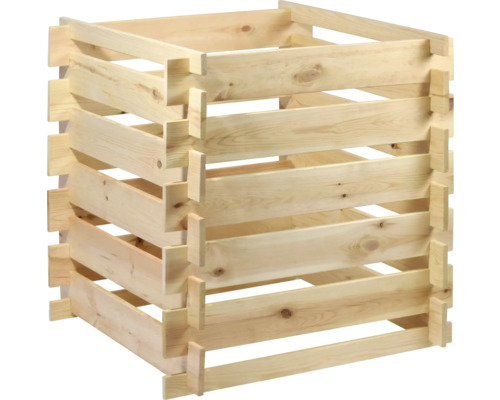 Composteur en lattes de bois