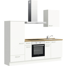 nobilia elements Küchenzeile mit Geräten Urban 240 cm alpinweiss matt vormontiert Variante links 4004539052369