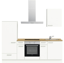 nobilia elements Küchenzeile mit Geräten Urban 240 cm alpinweiss matt vormontiert Variante links 4004539052369