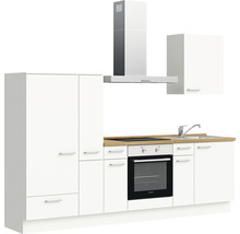 nobilia elements Küchenzeile mit Geräten Urban 270 cm alpinweiss matt vormontiert Variante links 4004539052444