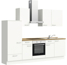 nobilia elements Küchenzeile mit Geräten Urban 270 cm alpinweiss matt vormontiert Variante links 4004539052529