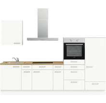 nobilia elements Küchenzeile mit Geräten Urban 300 cm alpinweiss matt vormontiert Variante rechts 4004539052567