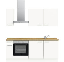 nobilia elements Küchenzeile mit Geräten Urban 210 cm alpinweiss matt vormontiert Variante links 4004539052208