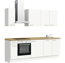 nobilia elements Küchenzeile mit Geräten Urban 240 cm alpinweiss matt vormontiert Variante links 4004539052284