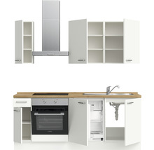 nobilia elements Küchenzeile mit Geräten Urban 210 cm alpinweiss matt vormontiert Variante links 4004539052208