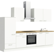 nobilia elements Küchenzeile mit Geräten Urban 300 cm alpinweiss matt vormontiert Variante links 4004539052765