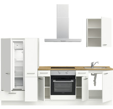 nobilia elements Küchenzeile mit Geräten Urban 270 cm alpinweiss matt vormontiert Variante links 4004539052444