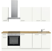 nobilia elements Küchenzeile mit Geräten Urban 240 cm alpinweiss matt vormontiert Variante links 4004539052284