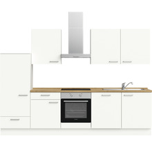 nobilia elements Küchenzeile mit Geräten Urban 300 cm alpinweiss matt vormontiert Variante links 4004539052765