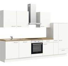 nobilia elements Küchenzeile ohne Geräte Urban 330 cm alpinweiss matt vormontiert Variante rechts 4004539052871