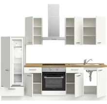 nobilia elements Küchenzeile mit Geräten Urban 270 cm alpinweiss matt vormontiert Variante links 4004539052529