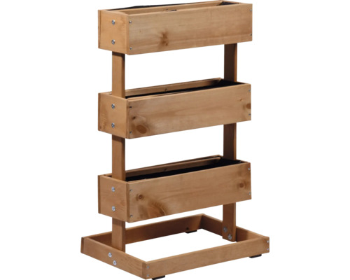 Jardinière surélevée en bois avec trois niveaux pour le jardin