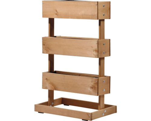 Étagère à plantes en bois à trois niveaux pour le jardin