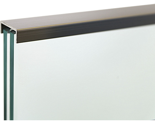 Main courante pour garde-corps en verre Pertura Pontos argent 7.5x20.5x2000 mm Main courante pour garde-corps en verre Pertura Pontos argent 7.5x20.5x2000 mm