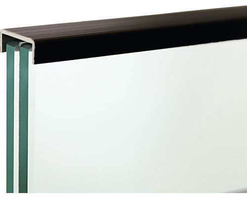 Handlauf für Pertura Pontos Glasgeländer schwarz 7.5x20.5x2000 mm