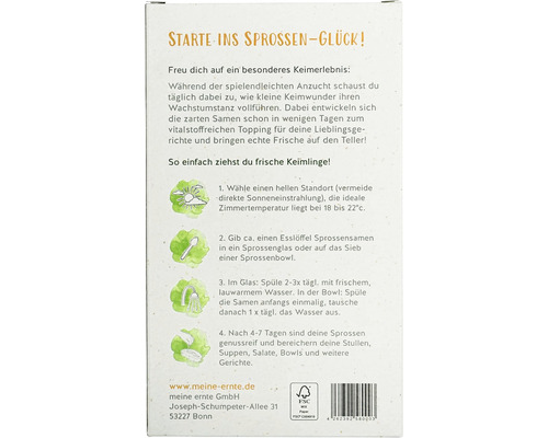 Anleitung zur Aufzucht von Sprossen