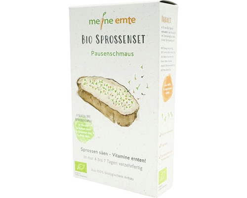 Graines germées bio meine ernte set de pousses Pause délicieuse 4 pces, roquette, moutarde blanche, betterave et mélange gourmet