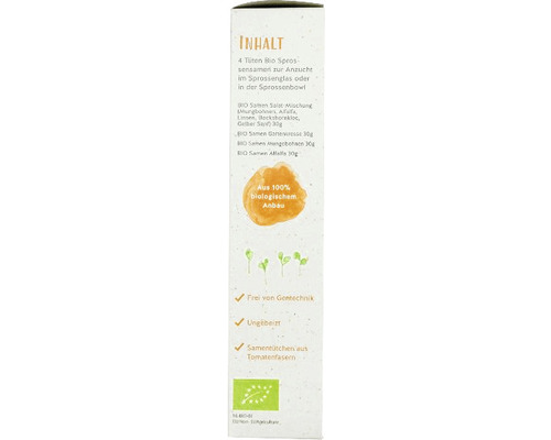 Kit de graines germées biologiques pour bocaux ou récipients à germes