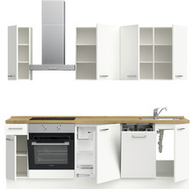 nobilia elements Küchenzeile mit Geräten Urban 240 cm alpinweiss matt vormontiert Variante links 4004539052284