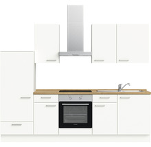 nobilia elements Küchenzeile mit Geräten Urban 270 cm alpinweiss matt vormontiert Variante links 4004539052529