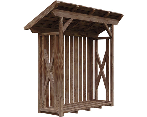 Abri à bois en bois avec toit