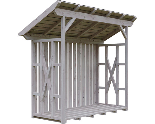 Abri à bois en bois avec toit