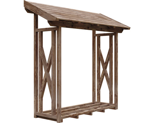 Étagère de rangement pour bois de chauffage en bois avec toit