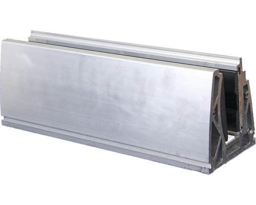Rail de montage pour garde-corps en verre Pertura Pontos, argent 91.6x104x300 mm Profilé en aluminium en coupe transversale