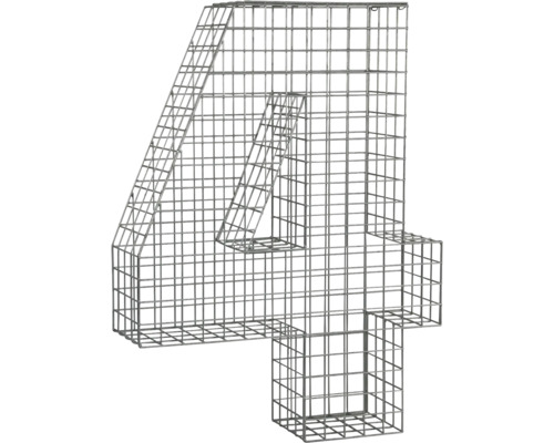 Dekorative Drahtfigur mit der Zahl 4