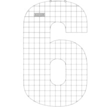 Figurine décorative numéro 6 en treillis métallique
