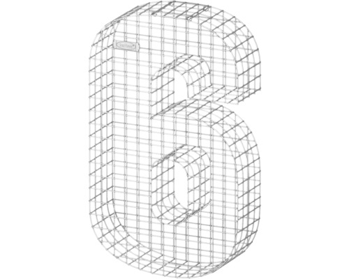 Gabionenzahl sechs aus Drahtgitter