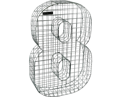 Gabione in Form einer Acht mit Gitternetz