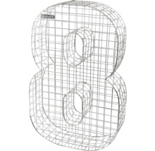 Gabione in Form der Zahl Acht aus Metalldraht