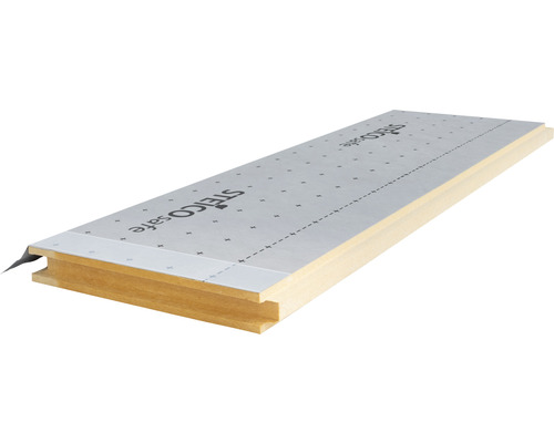 STEICOsafe Holzfaser-Unterdeckplatte mit N+F und aufkaschierten Unterdeckbahn 2230 x 600 x 40 mm