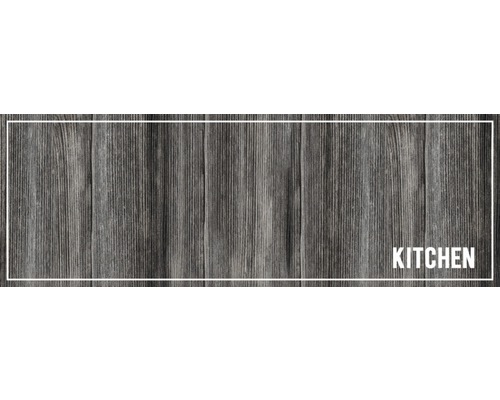 Paillasson anti-salissures Cook&Wash kitchen wood anthra 50x150 cm-0