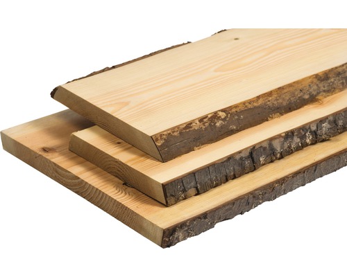 Planche en bois massif brut de chaque côté avec flache 30x260-300x1200 mm