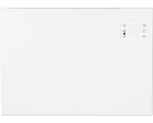 Weißer Heizkörper mit Bedienfeld