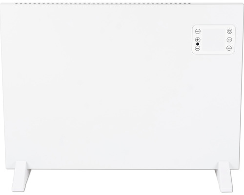 Weißer Konvektor-Heizkörper mit Bedienelementen