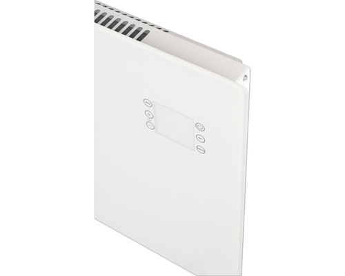 Radiateur électrique blanc avec affichage numérique